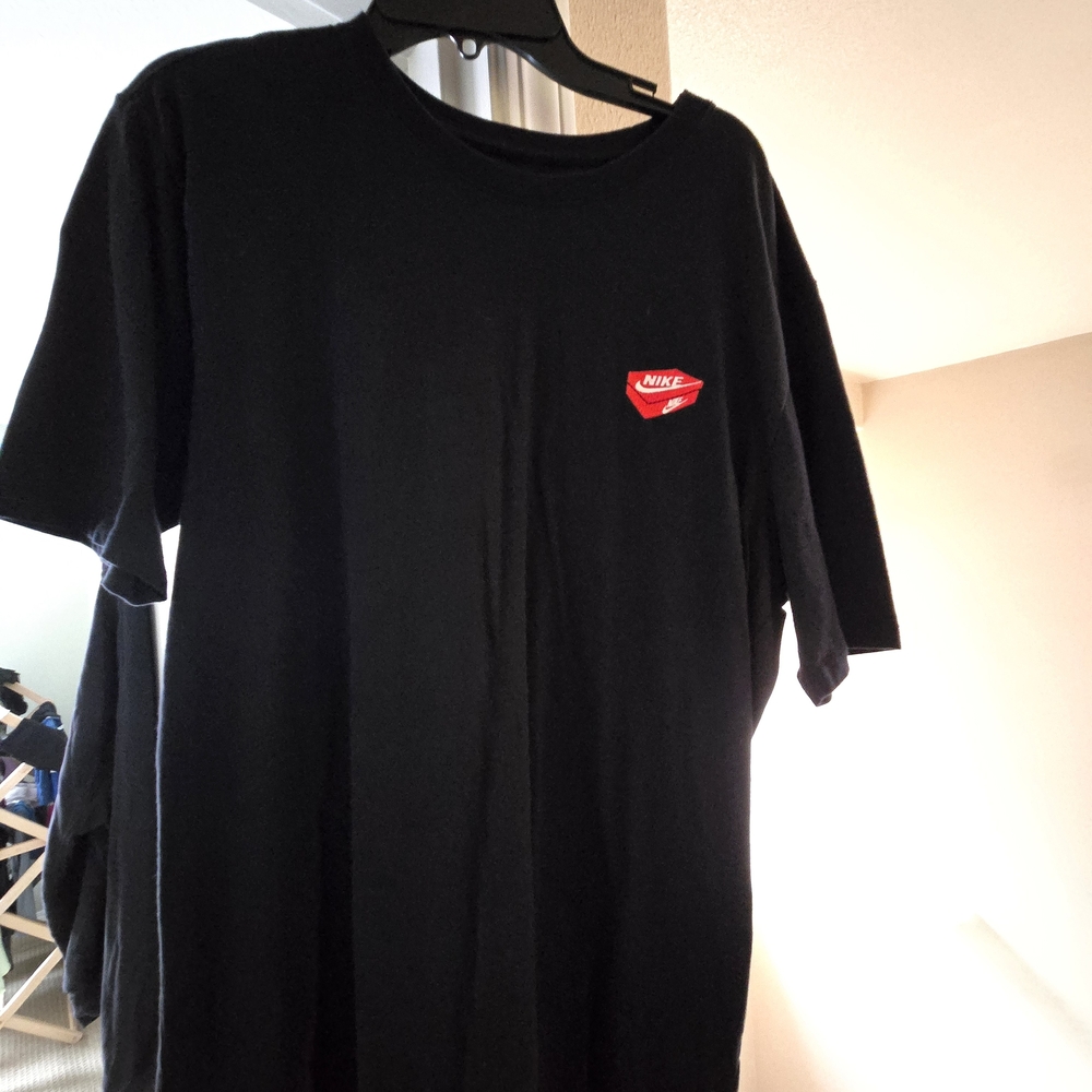 Nike Black Tee with Red Emblem